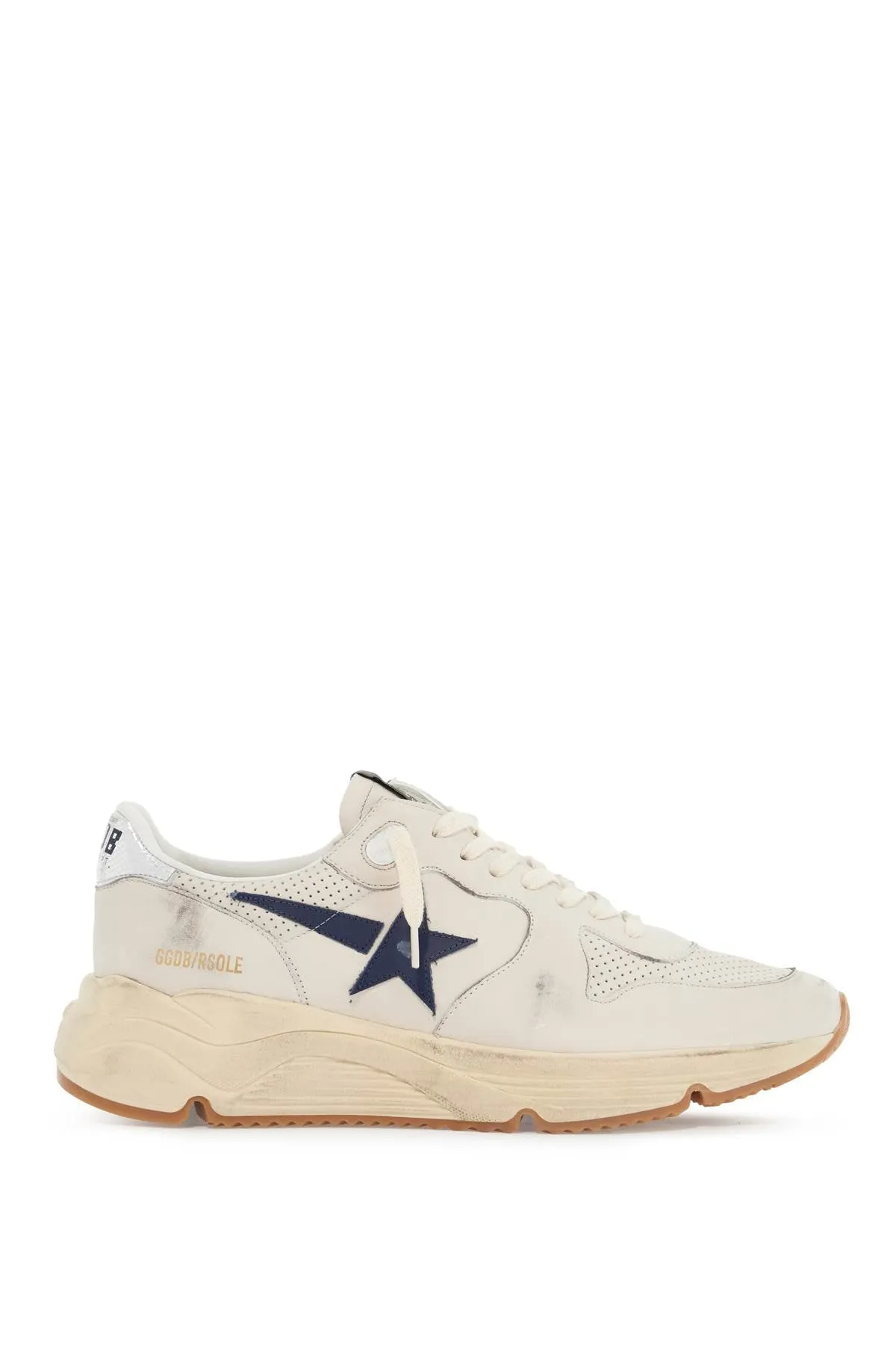 GOLDEN GOOSE leather sole running sneakers with