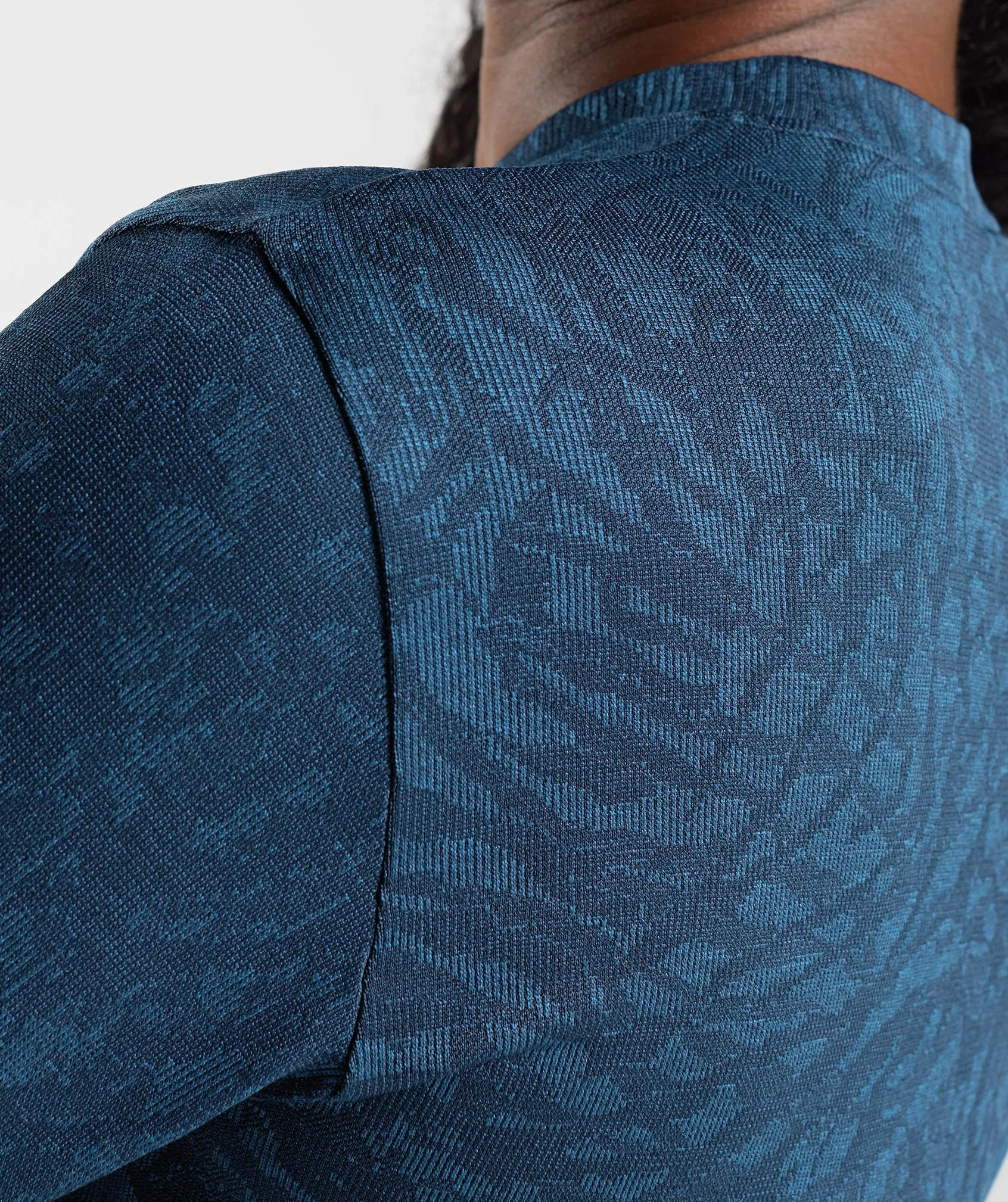 Gymshark Adapt Animal Seamless Long Sleeve Top - Wild | Navy