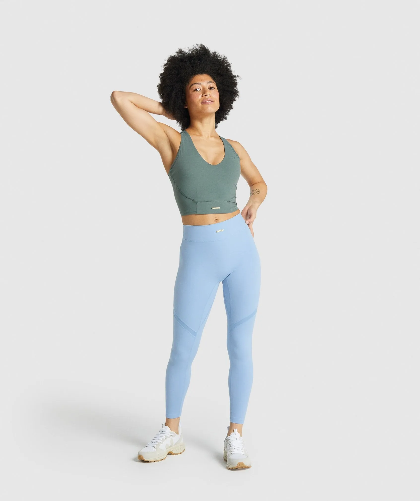 Gymshark Whitney Crop Tank - Eucalyptus