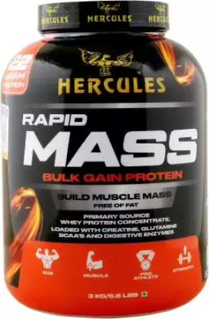 HERCULES Rapid Mass Weight Gainers/Mass Gainers  (3 kg, Chocolate)