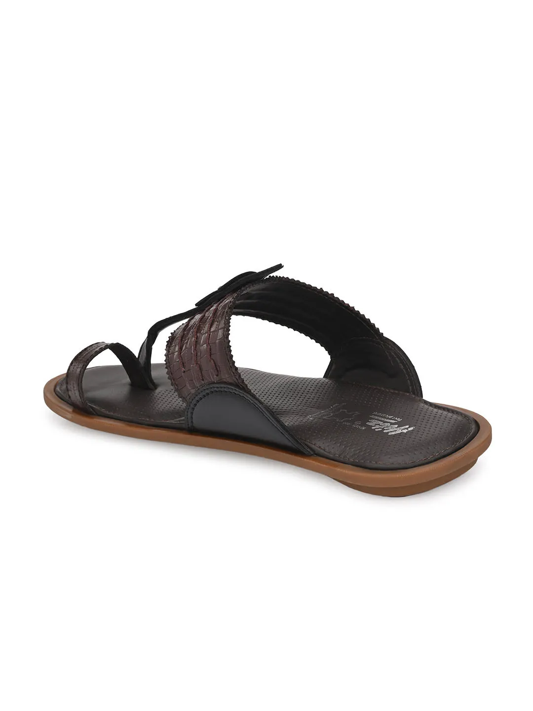 HITZMS_5814 Men's Brown Synthetic Daily Wear Open Slipper