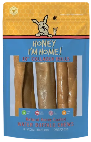 Honey I'm Home Buffalo Collagen Rolls Dog Treats