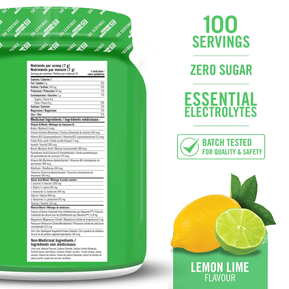 HYDRATION MIX / Lemon Lime - 100 Servings