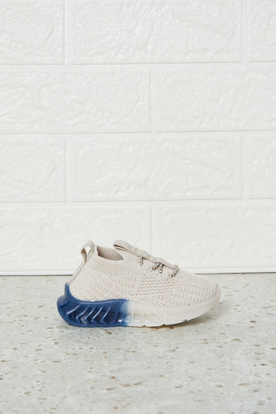 Infant Boys Beige Slip-On Trainers