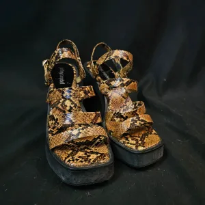 Jeffrey Campbell Fever snakeskin platforms 37