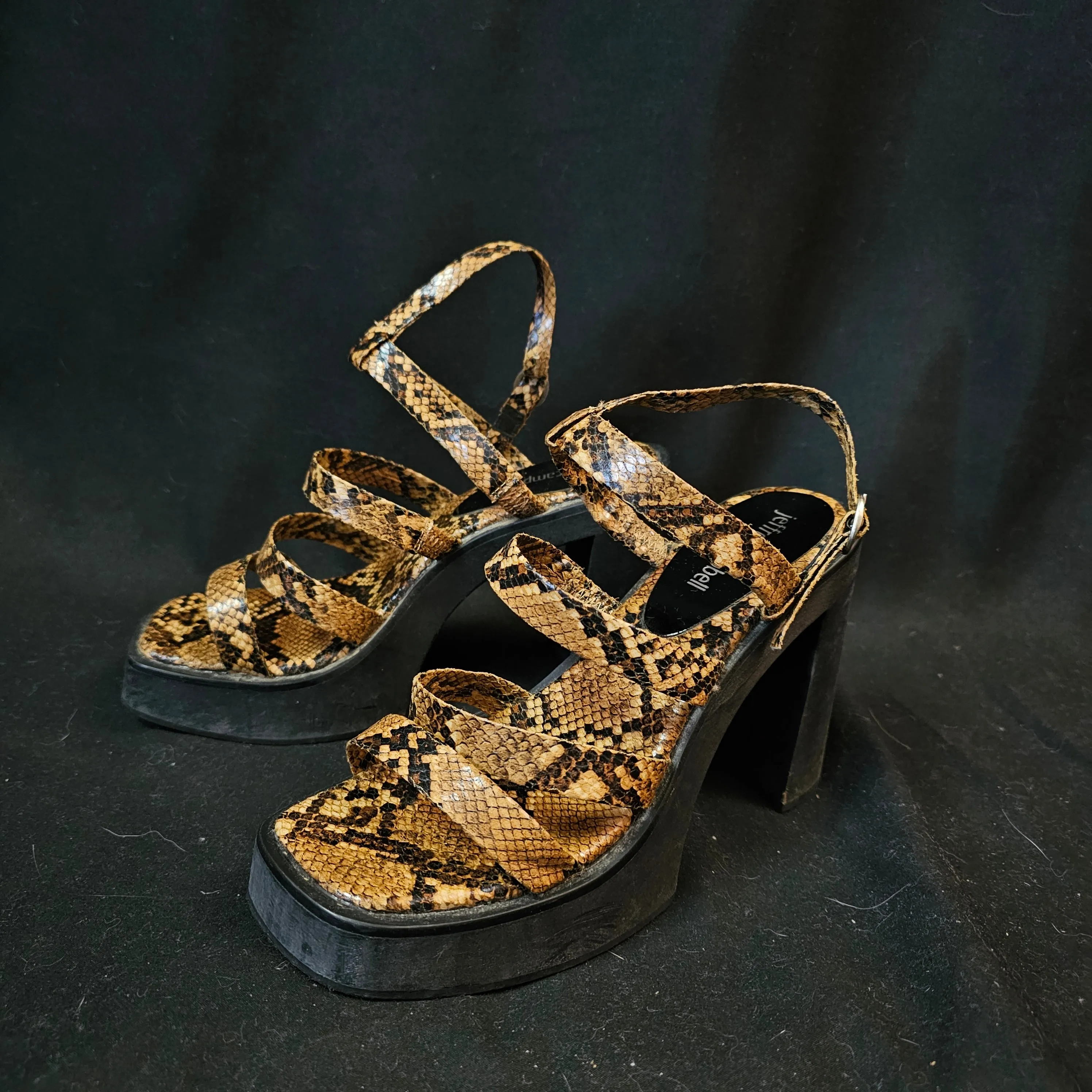 Jeffrey Campbell Fever snakeskin platforms 37