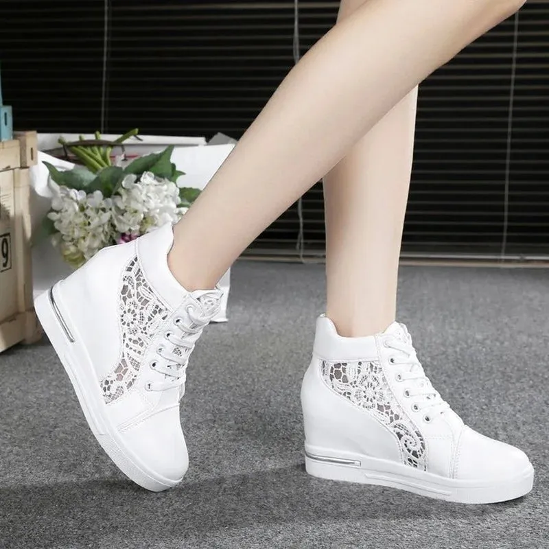 Joskaa 2024 New Women's Platform Sneakers White