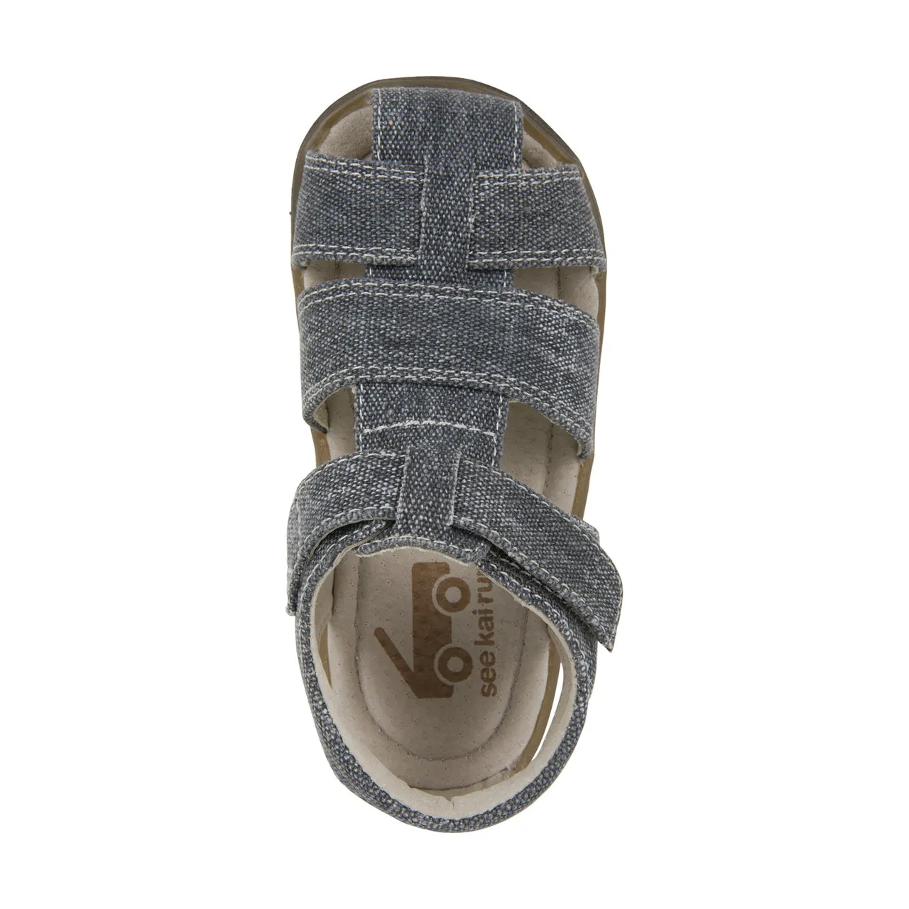 Jude IV Kid's Canvas Sandal - Grey