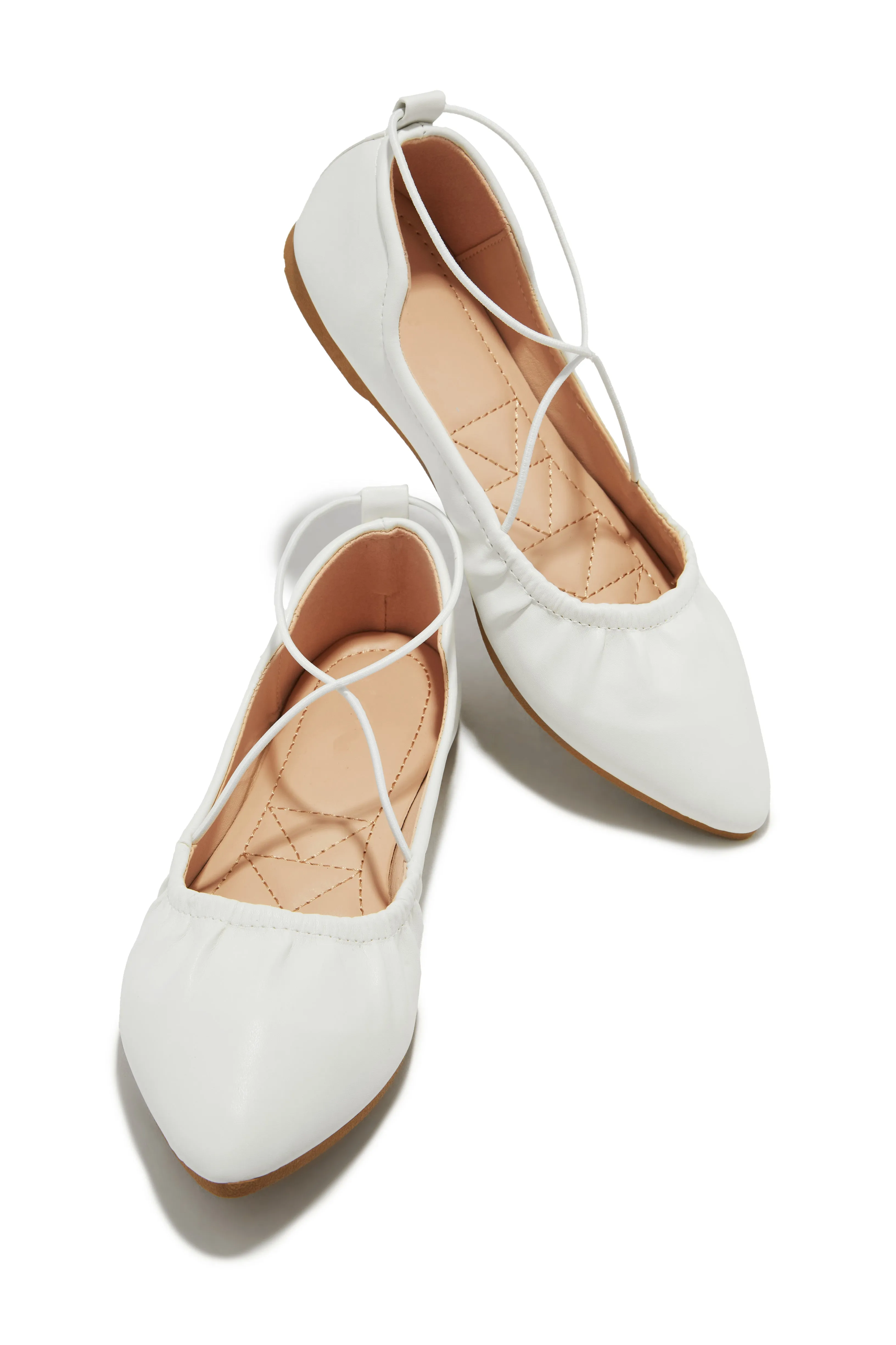 Kristine Criss Cross Flats - White