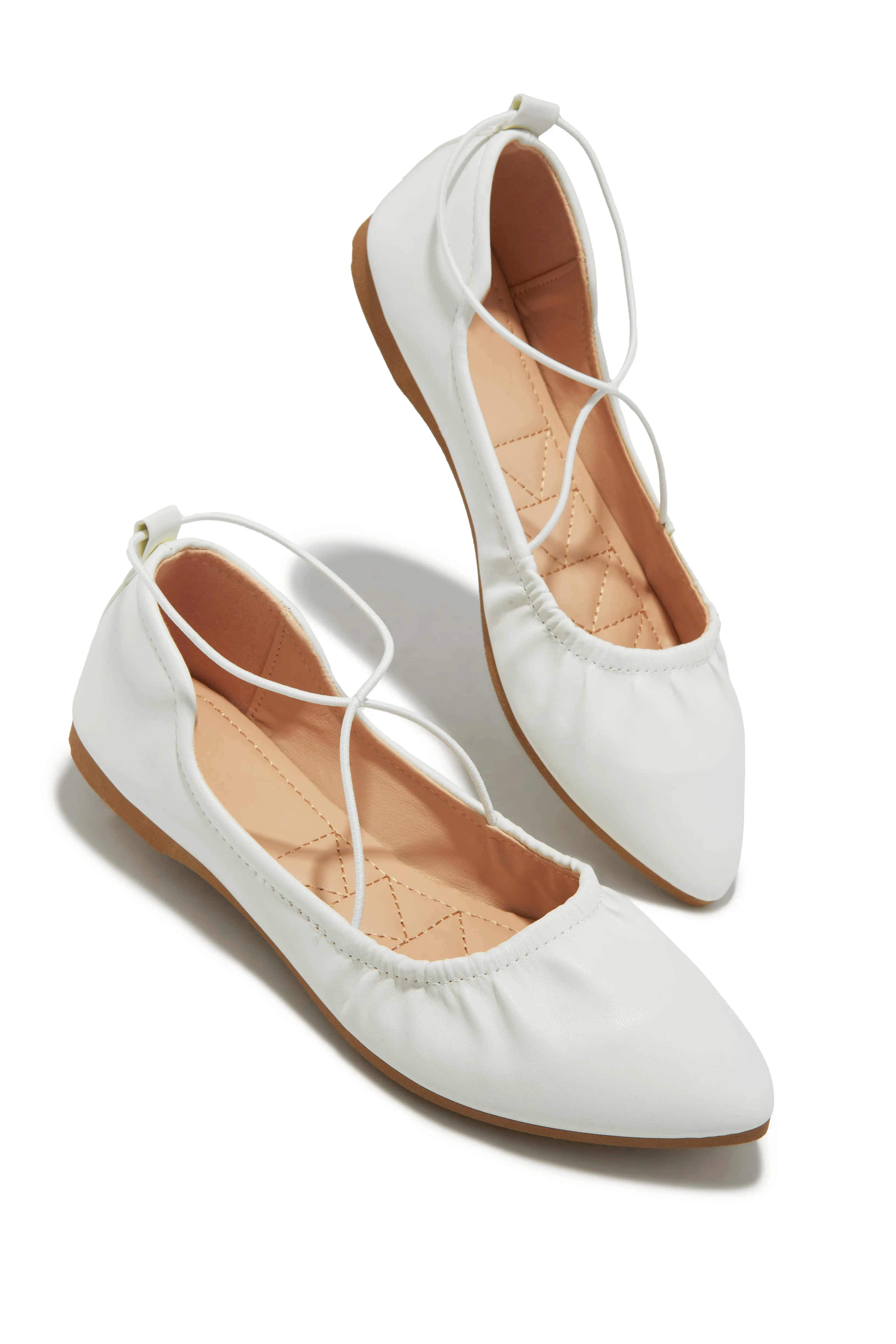 Kristine Criss Cross Flats - White