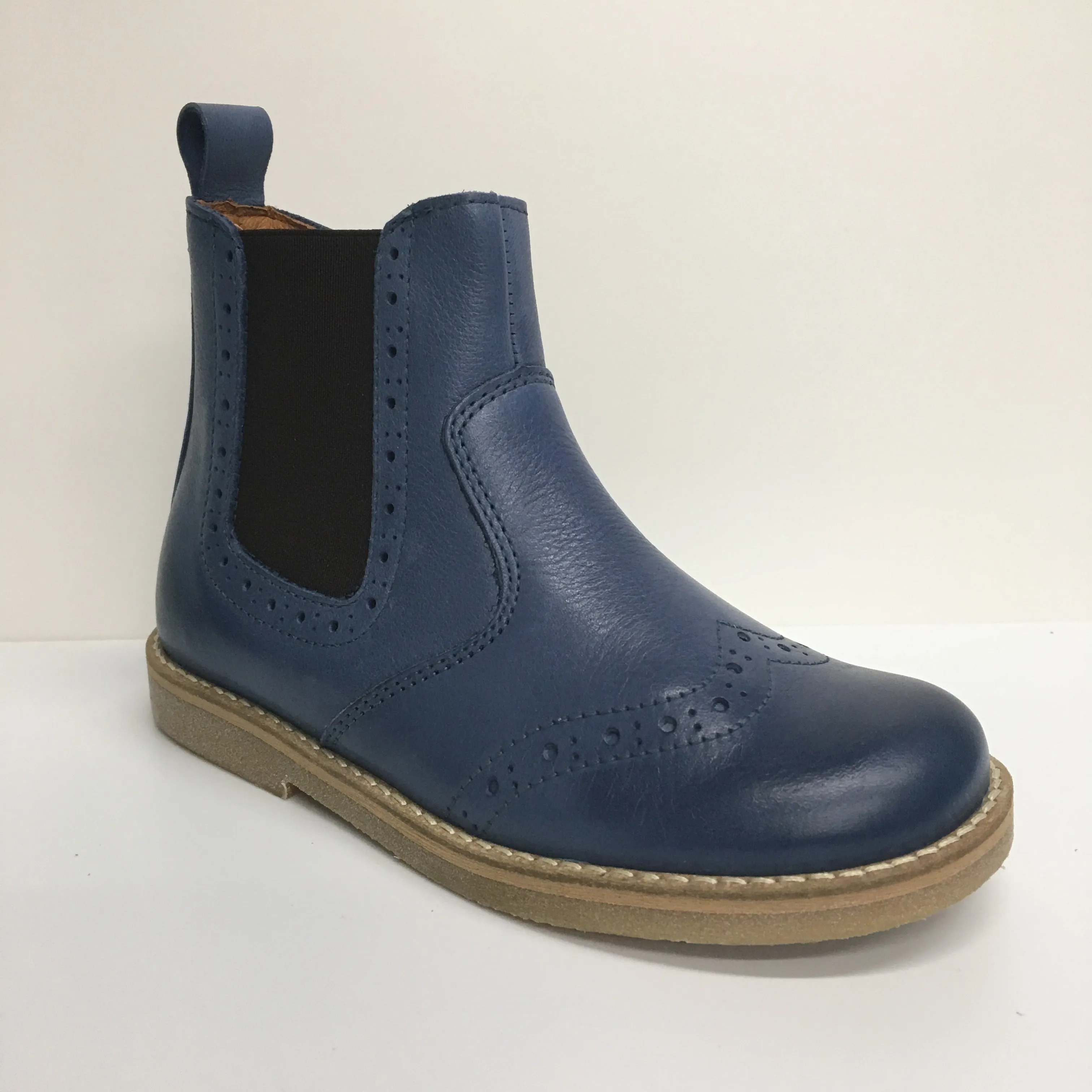 Leather Chelsea Ankle Boot - Blue