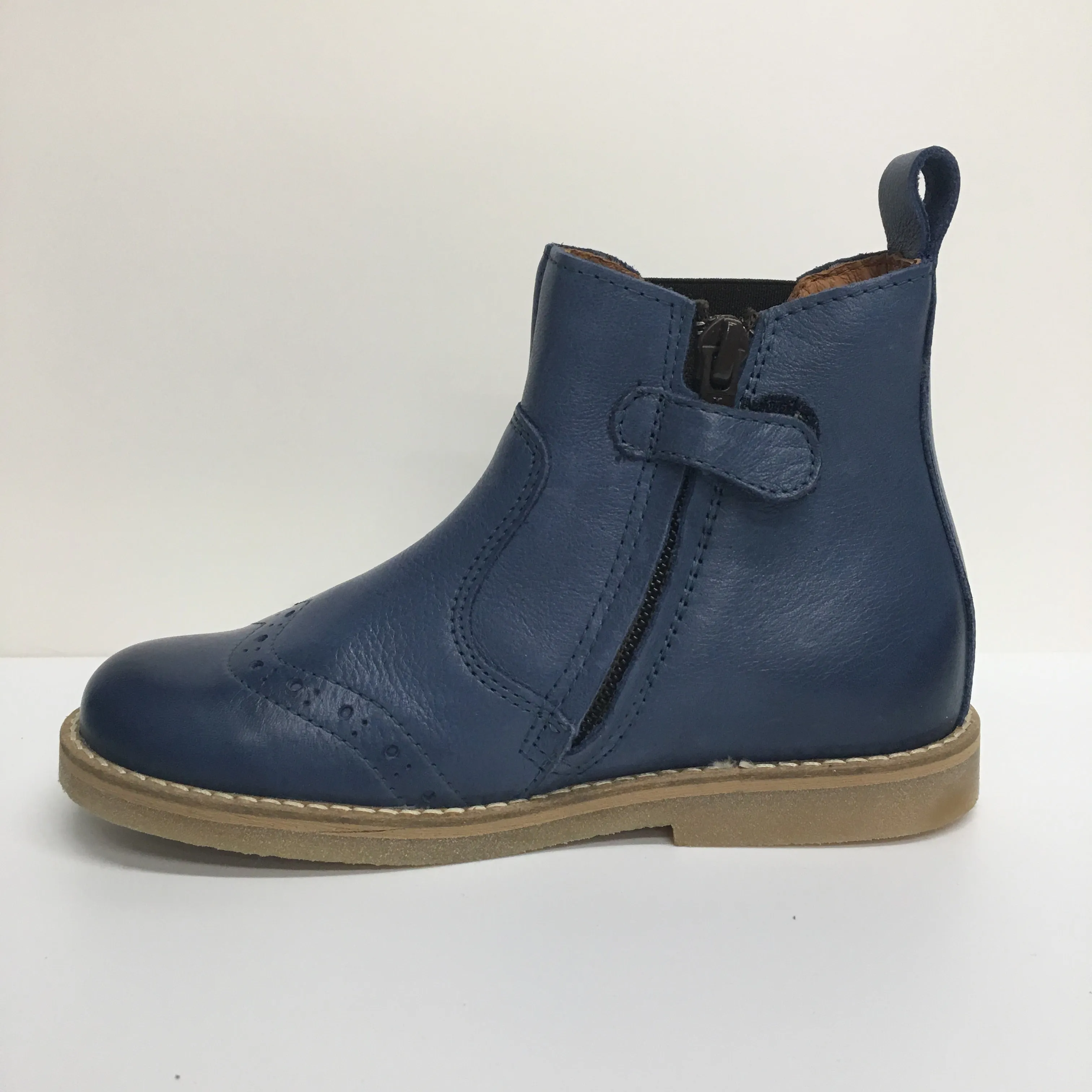 Leather Chelsea Ankle Boot - Blue