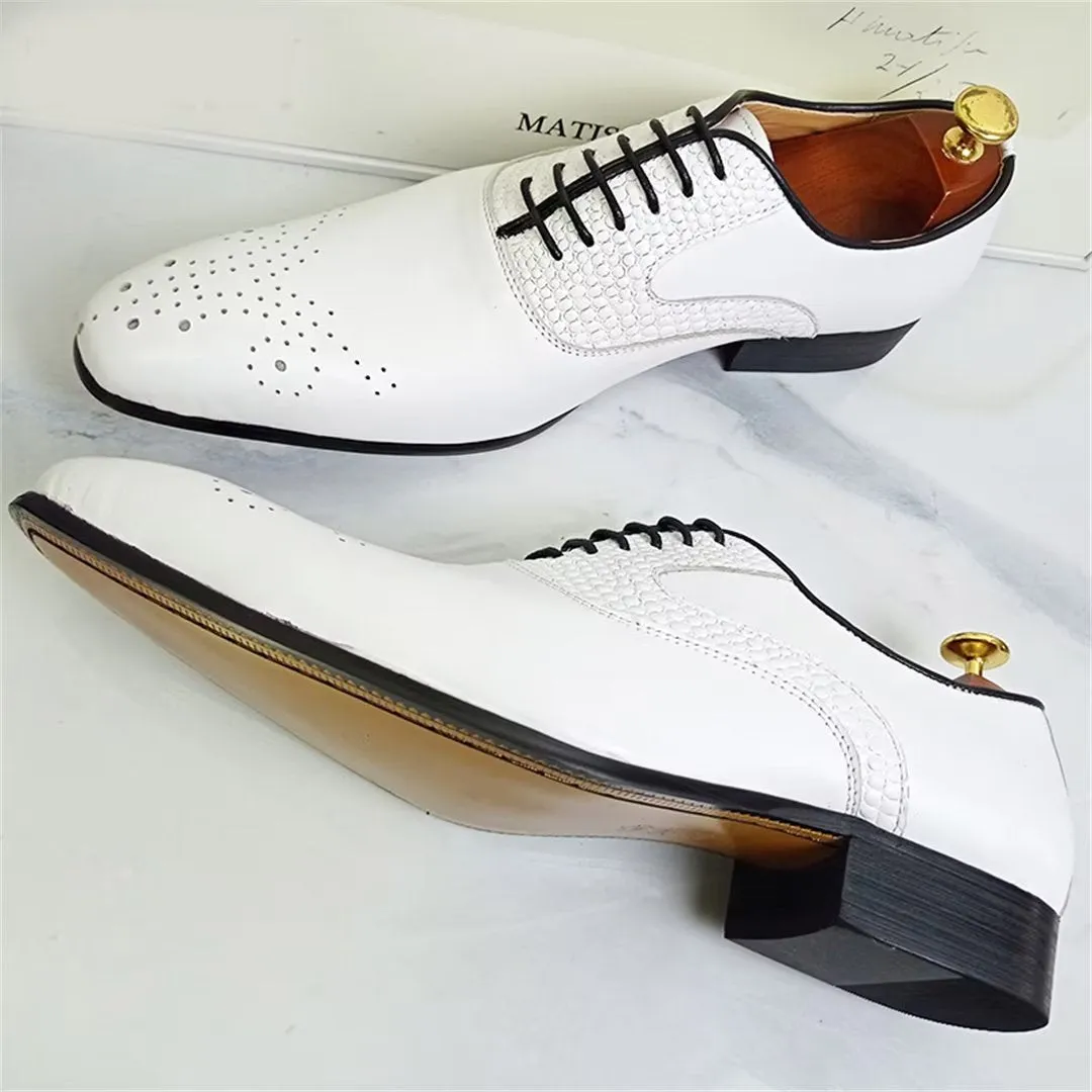 LeatherLux Pointed-Toe Genuine Elegance Dress Shoes 1