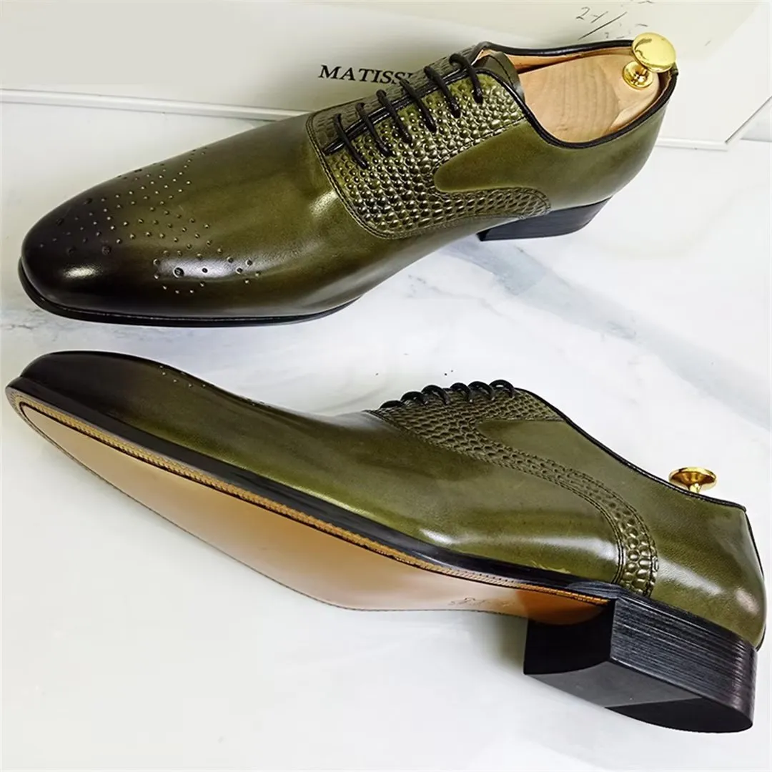 LeatherLux Pointed-Toe Genuine Elegance Dress Shoes 1