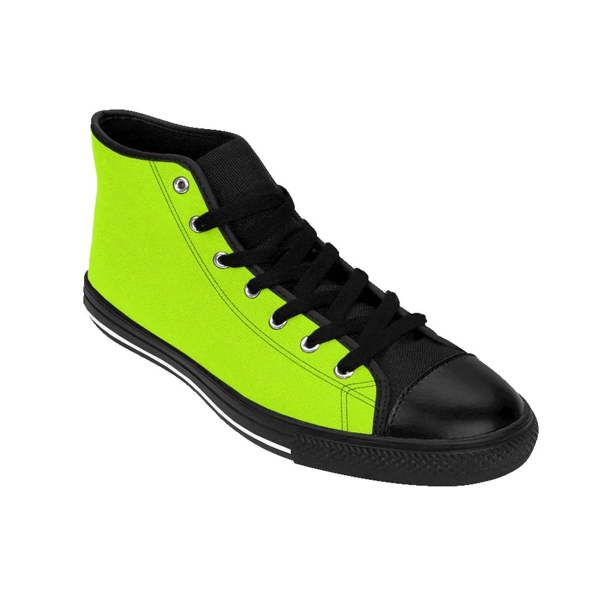 Light Green Men's High Tops, Solid Color Print Premium High-top Fashion Sneakers Casual Shoes