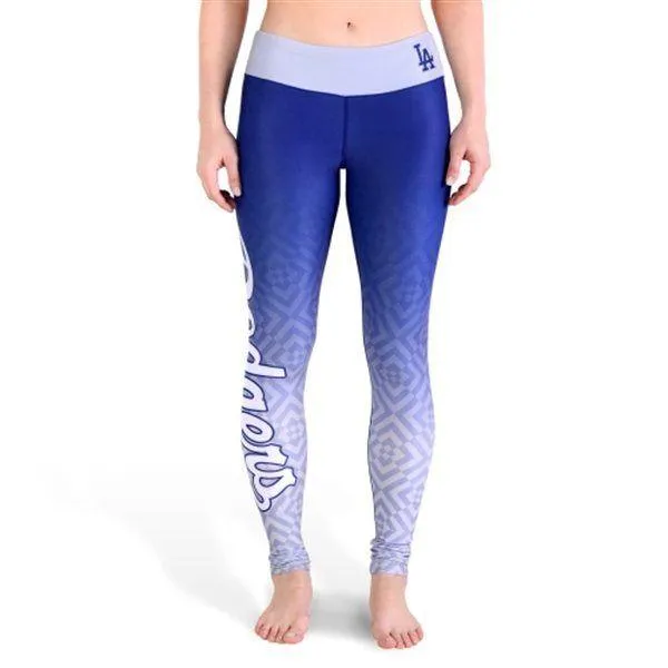 Los Angeles Dodgers FC Women Blue Gray Workout Performance Leggings