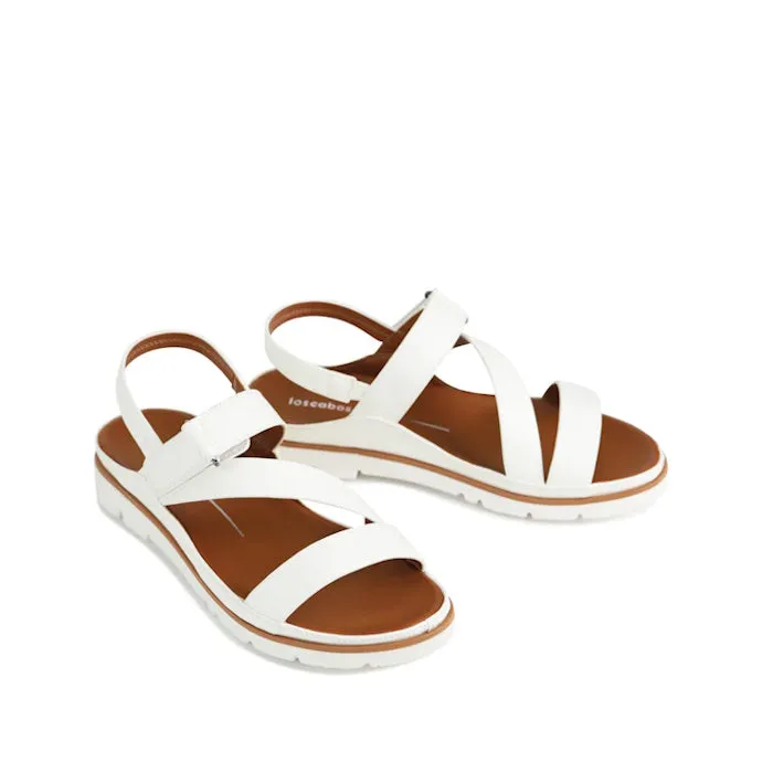 Los Cabos Ashli Sandal With Back Strap White