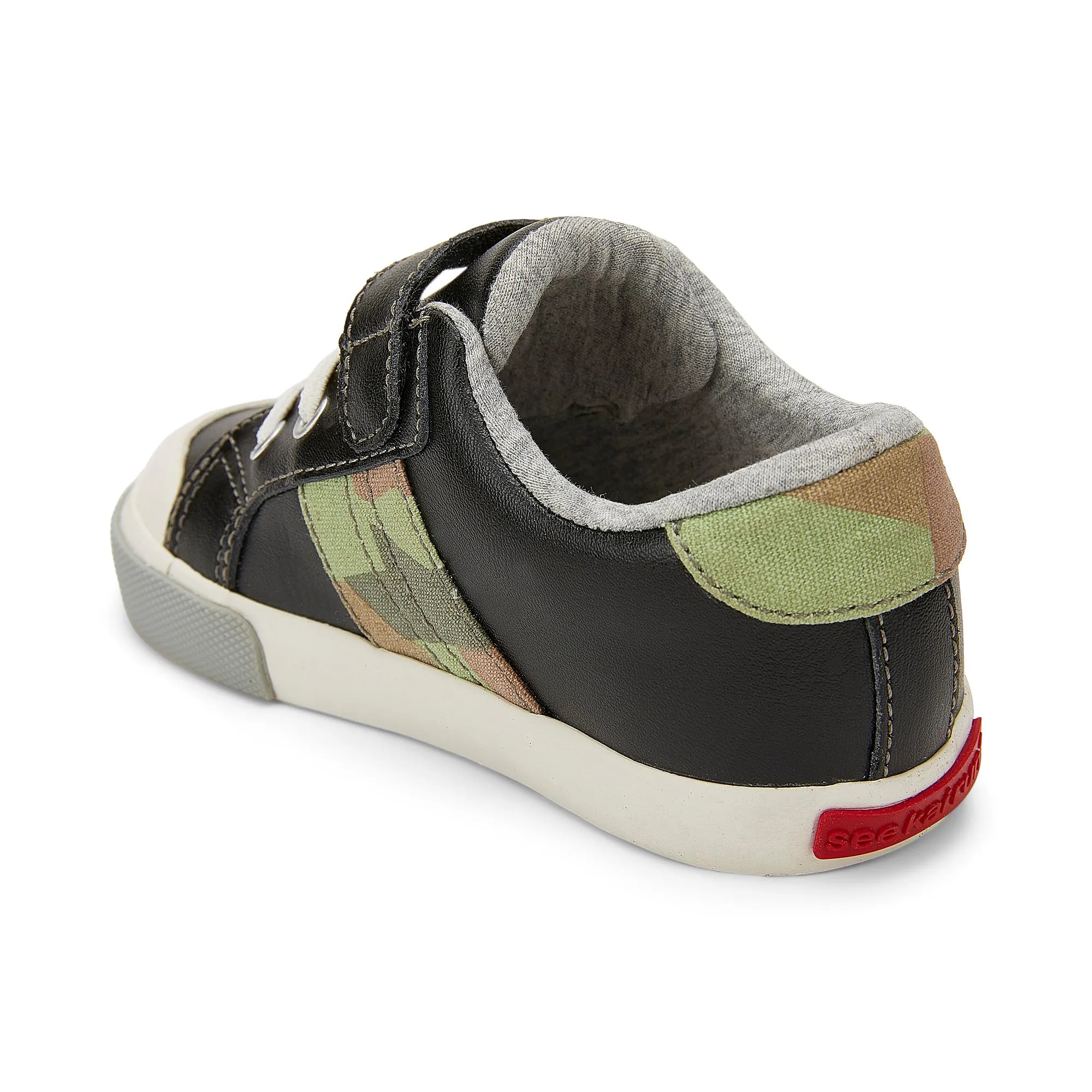 Lucci Leather Sneaker - Black/Camo Print