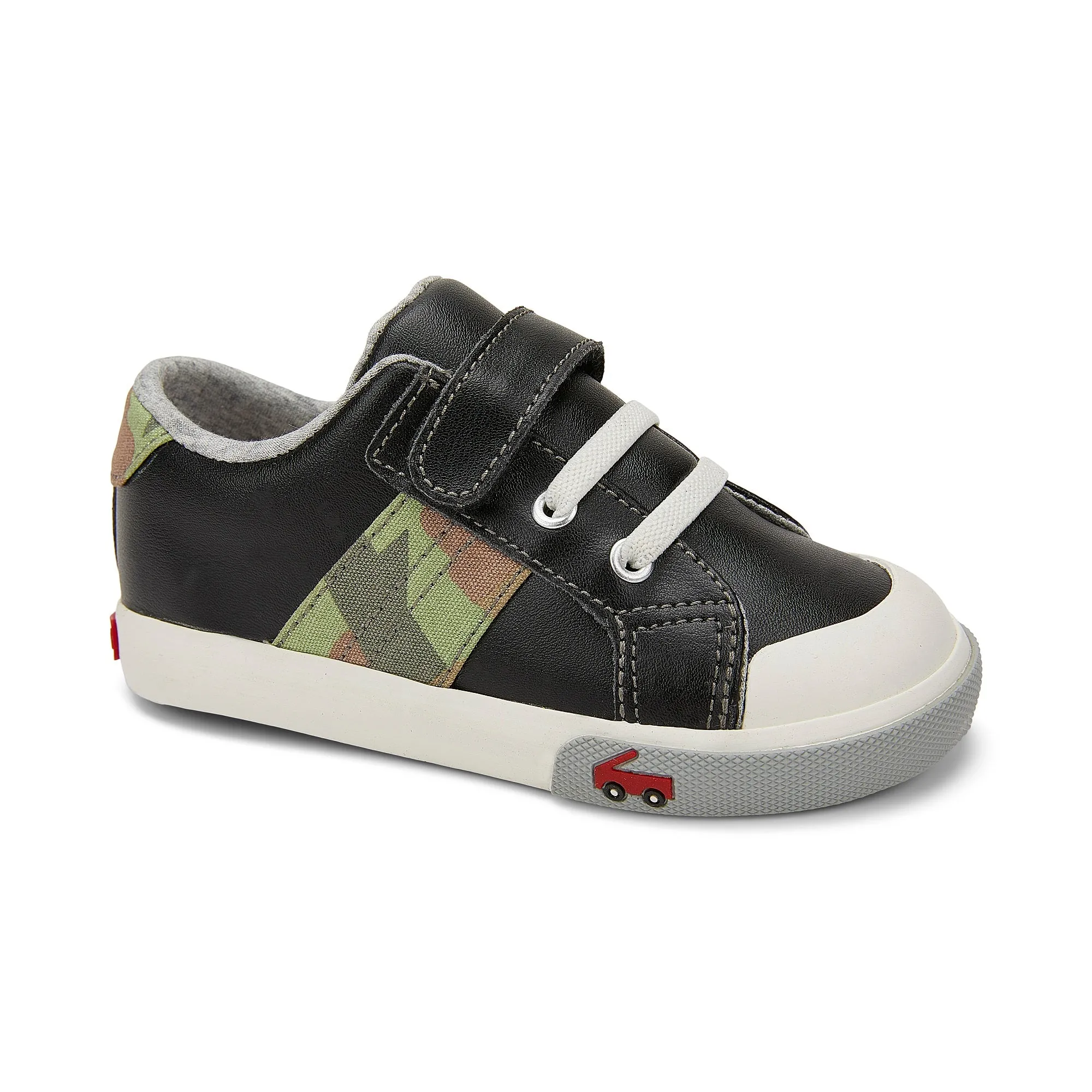 Lucci Leather Sneaker - Black/Camo Print