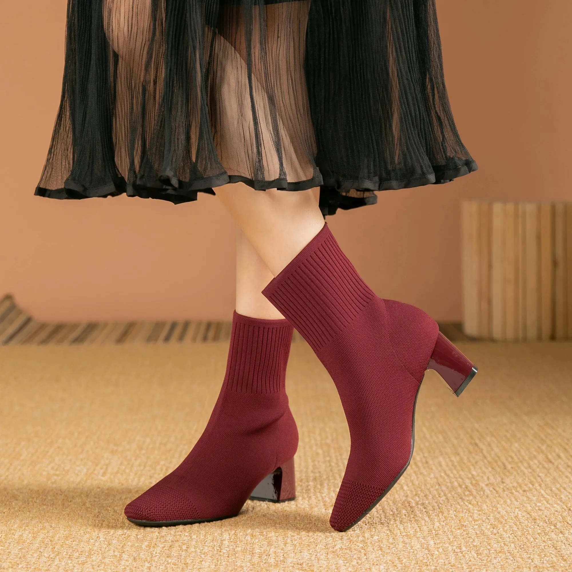 Marlinda™ | Elegant High Heeled Boots in Solid Colors