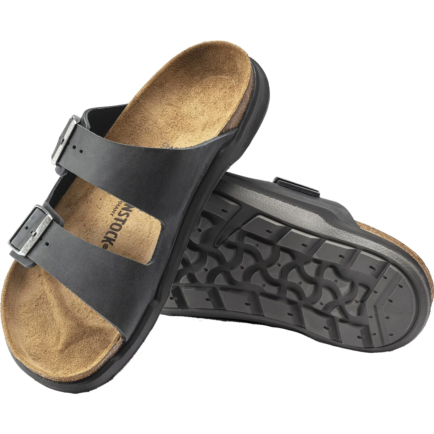 Men's Birkenstock Arizona Rugged Black Oiled Leather