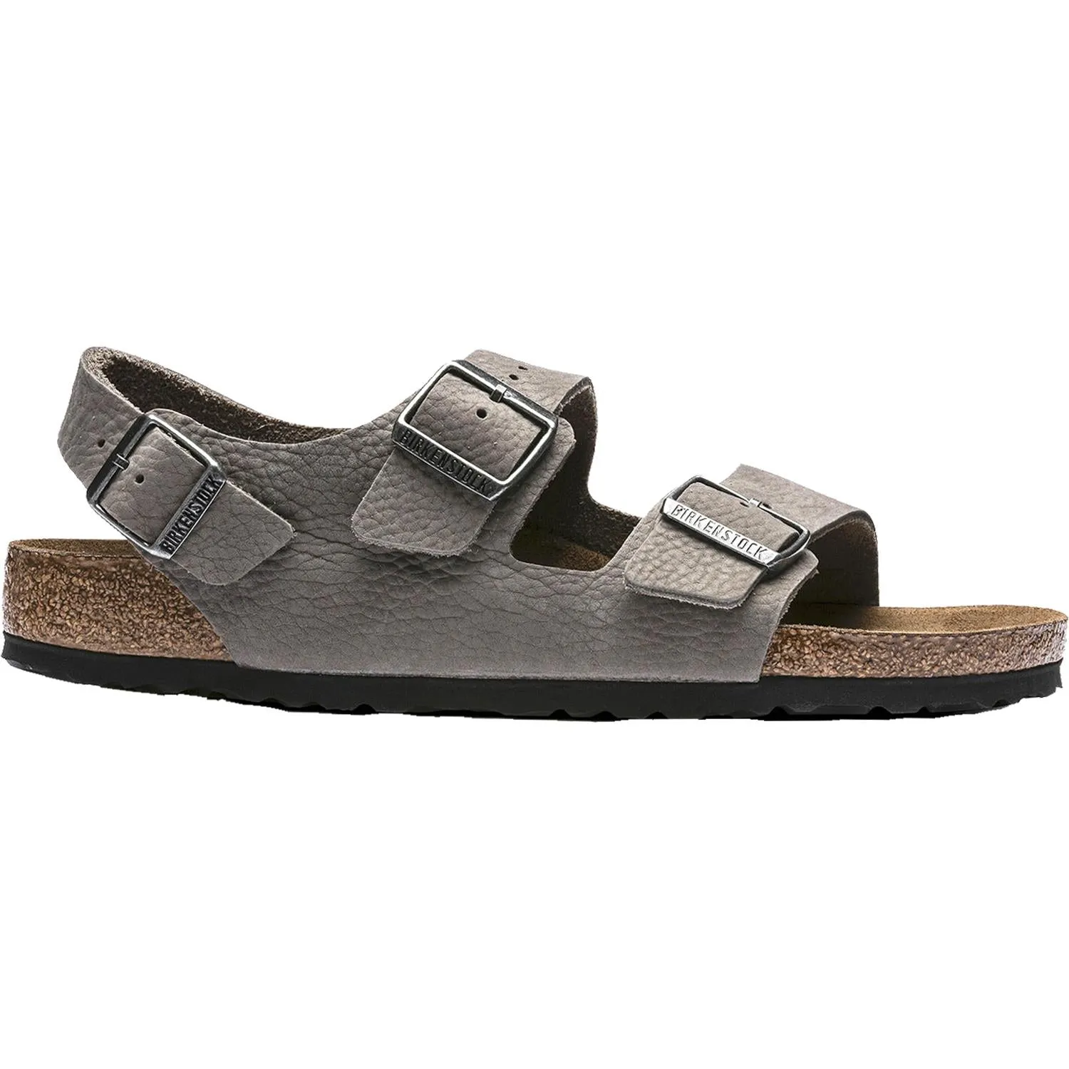 Men's Birkenstock Milano Soft Footbed Soft Whale Grey Nubuck