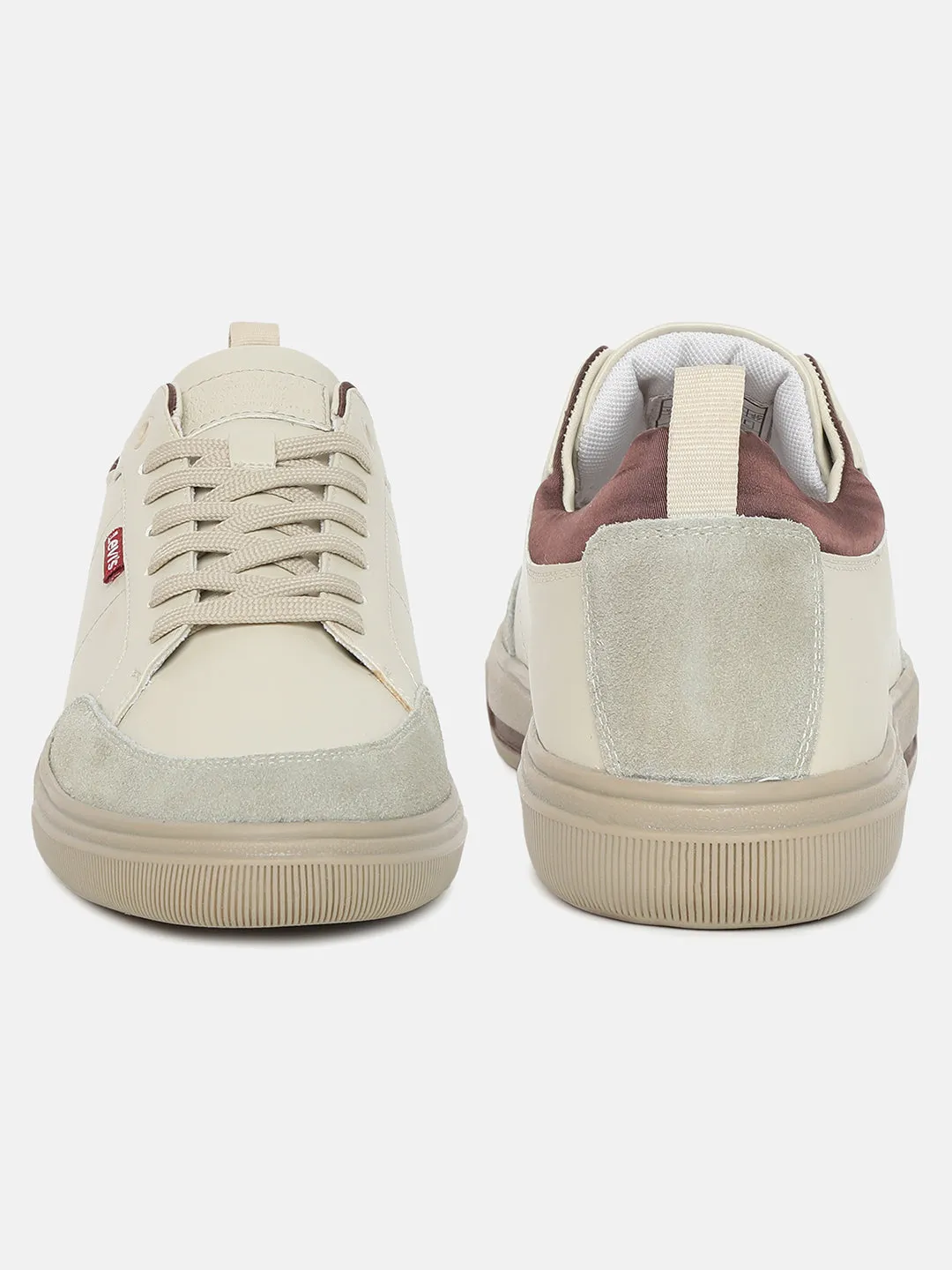 Men's Off-White Solid Shoes