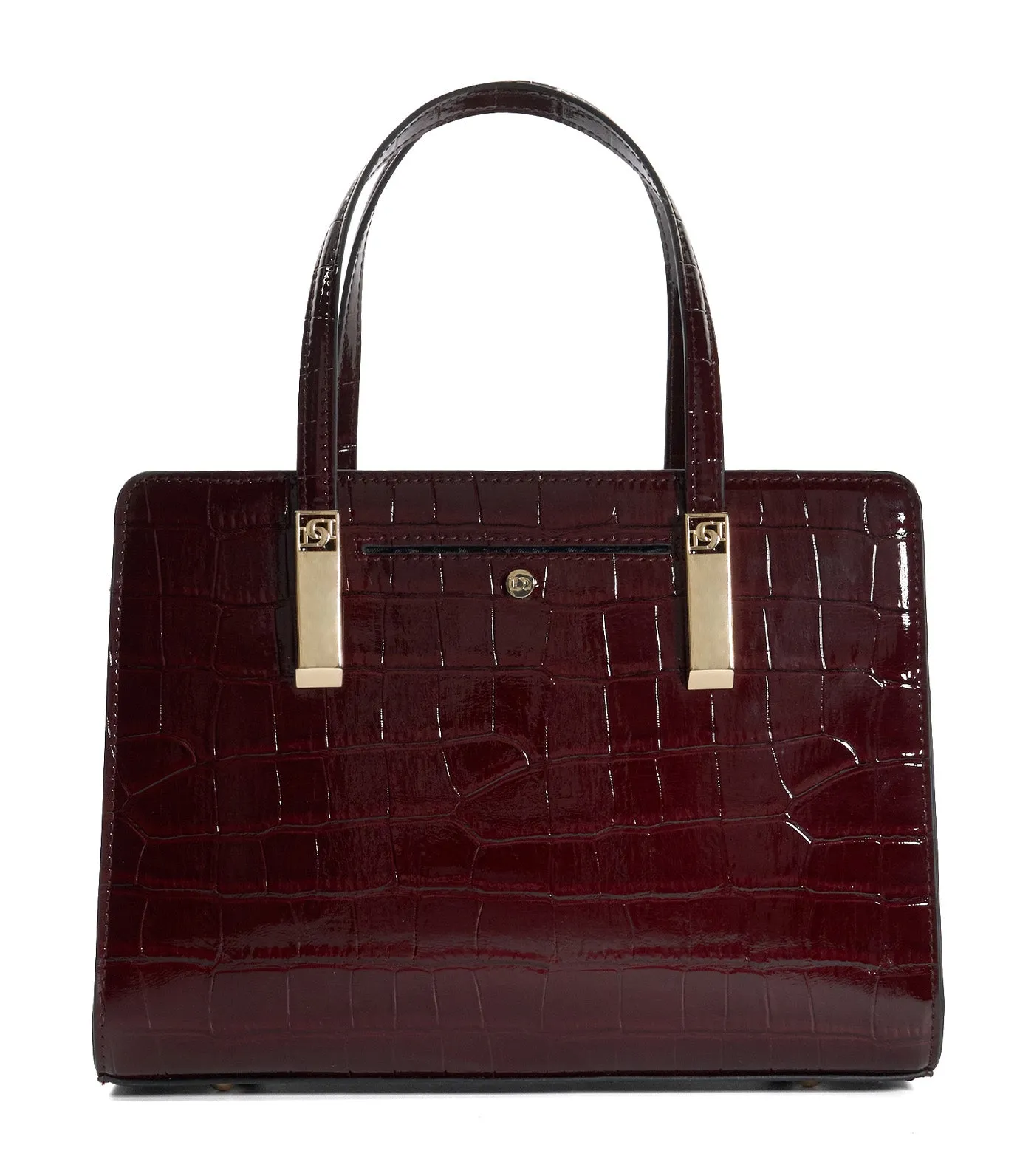 Mididenbeigh Tote Croc Burgundy