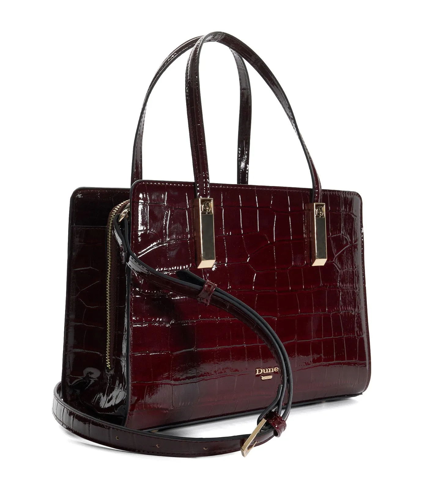 Mididenbeigh Tote Croc Burgundy