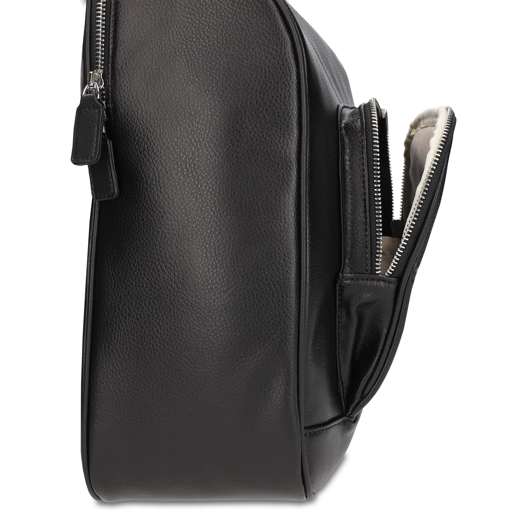 Mika Apple Leather Vegan Backpack | Black