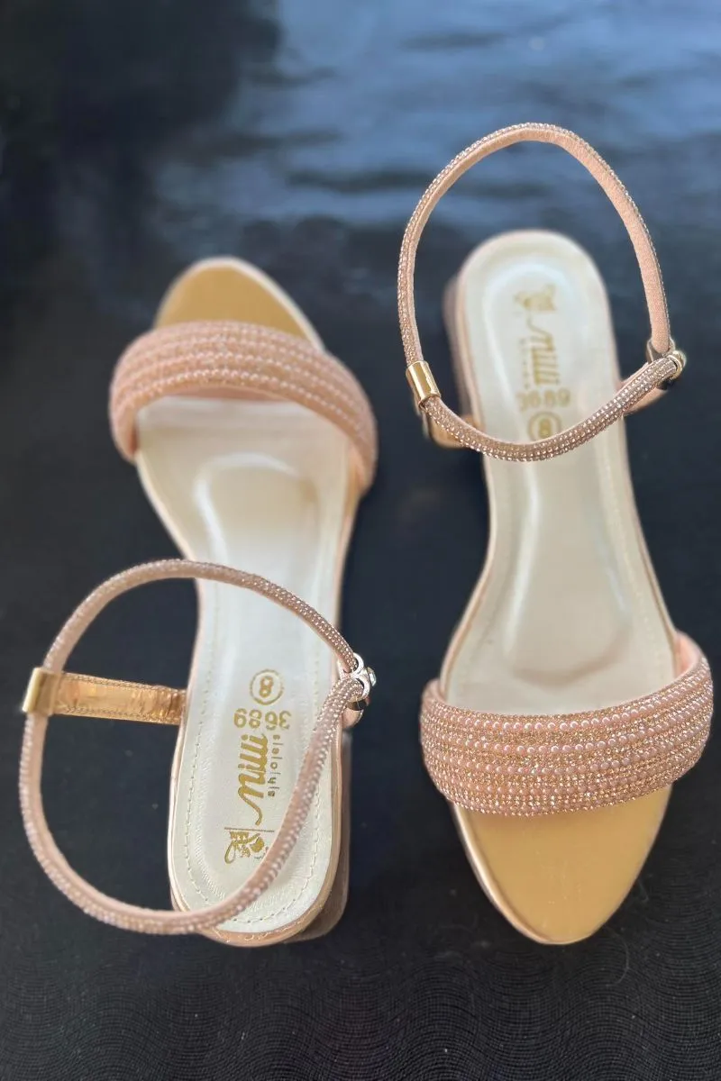 Milli Shoes - Fancy Sandals - Rose Gold - 3689