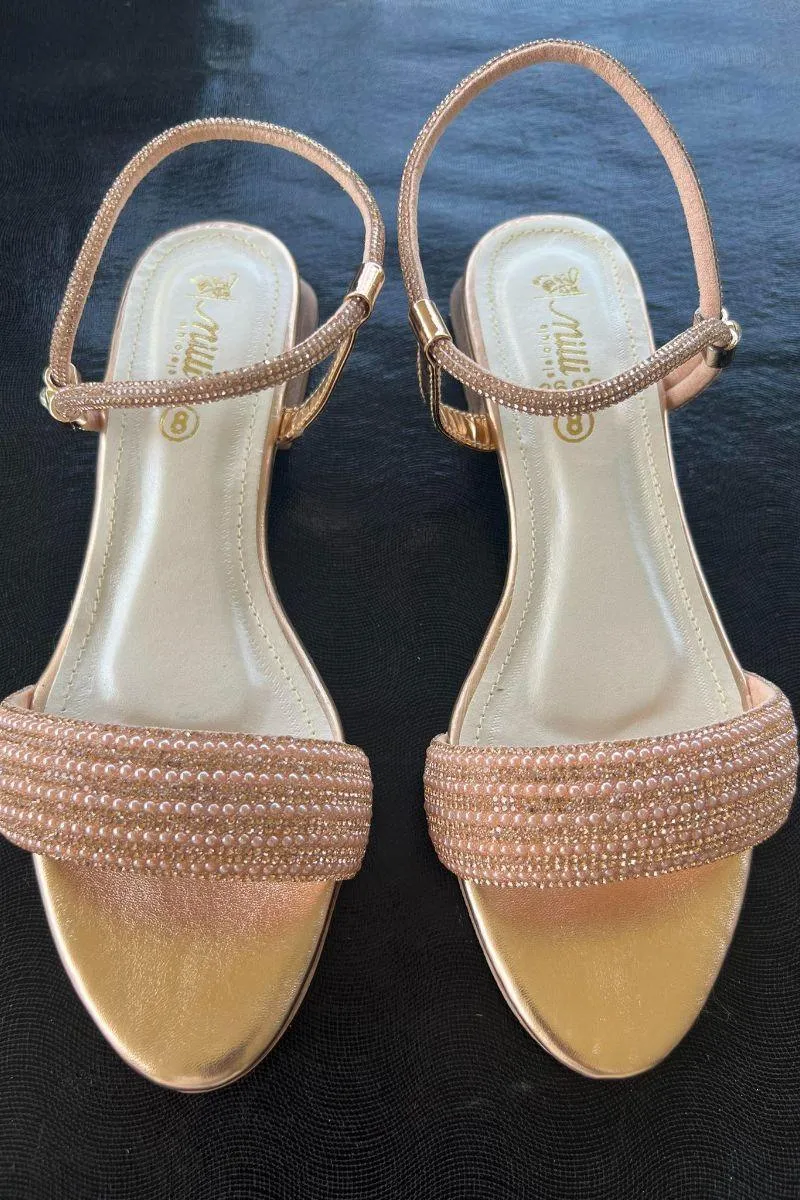 Milli Shoes - Fancy Sandals - Rose Gold - 3689