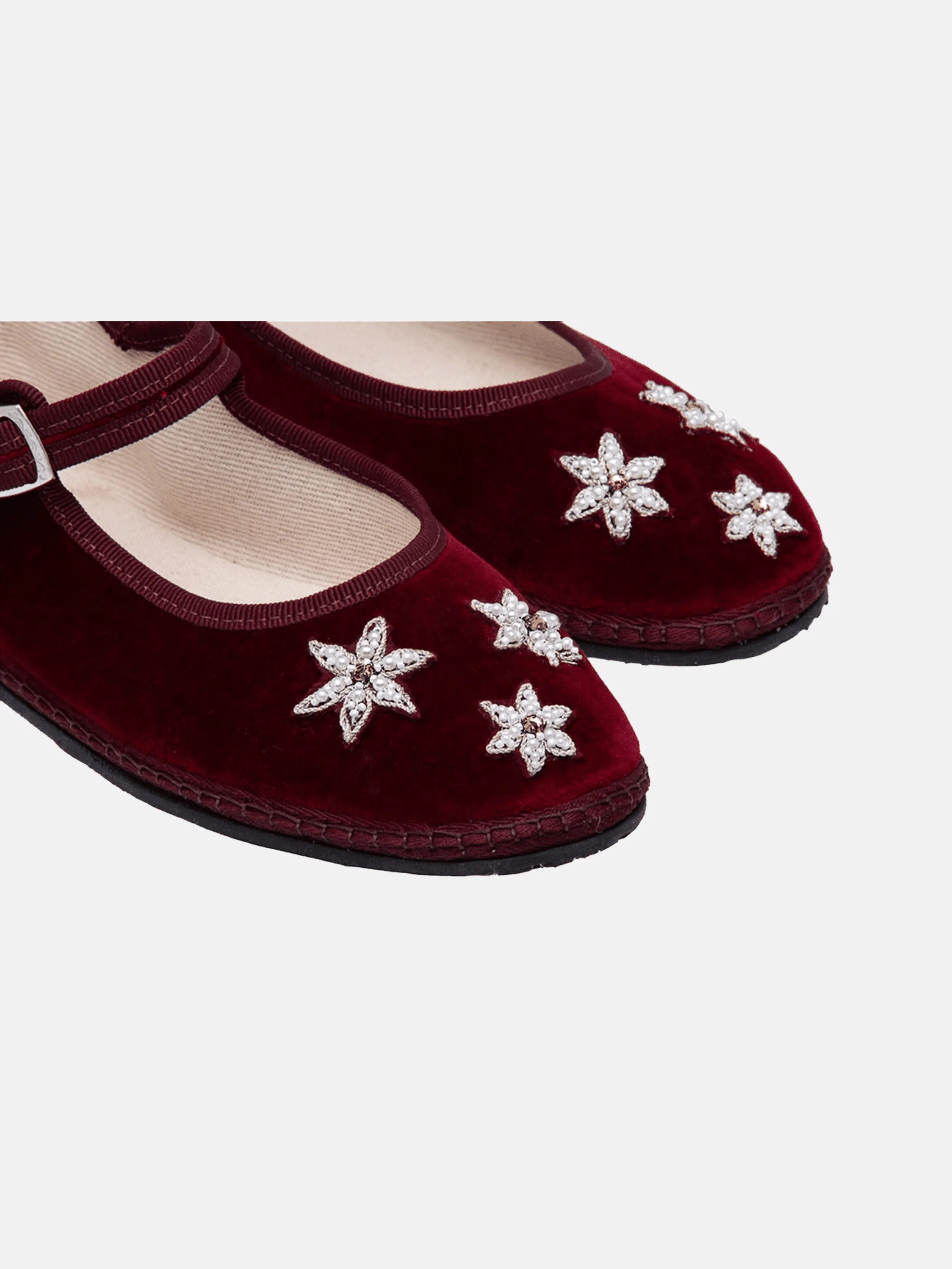 MJ Jinx Bordeaux Stars Embroidery