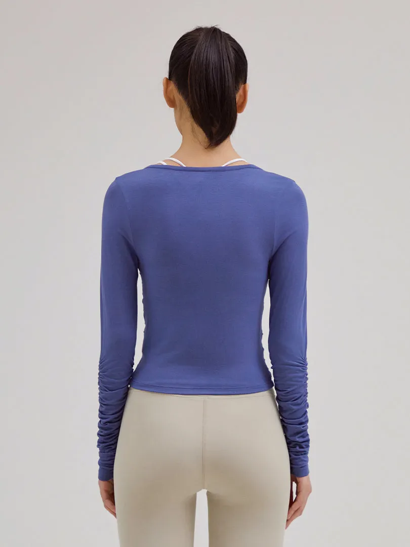 Modal Sustainable Ruched Long Sleeve