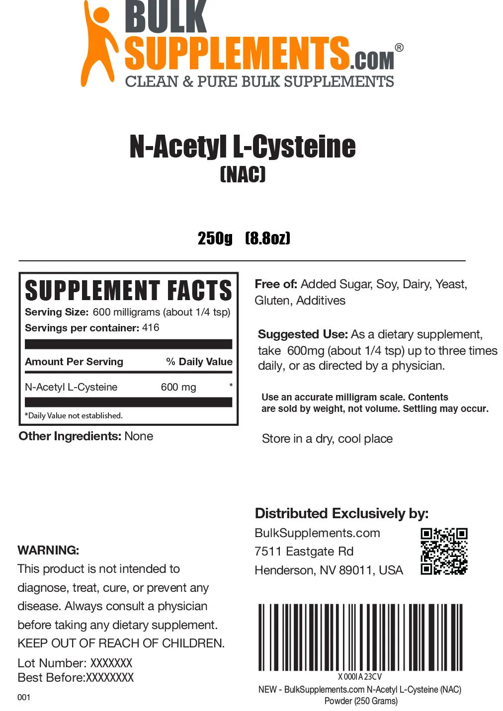 N-Acetyl L-Cysteine (NAC) Powder