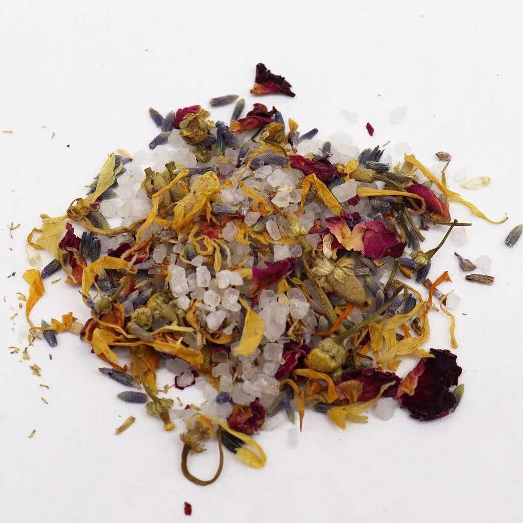 Natural Bath Salts - Floral Bath Soak & Facial Steam Blend - Vegan Friendly