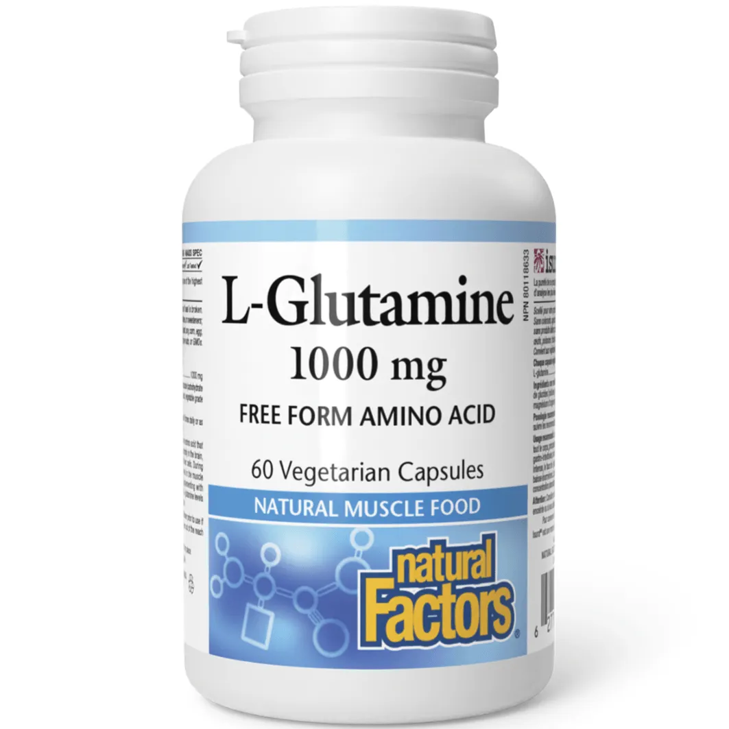 Natural Factors L-Glutamine 1000mg 60 Veggie Caps