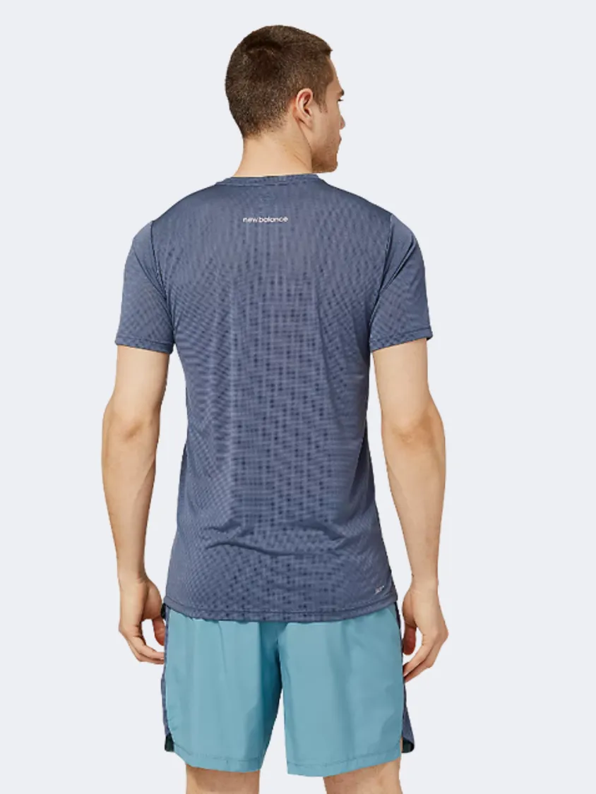 New Balance Accelerate Men Performanc T-Shirt Marine Blue