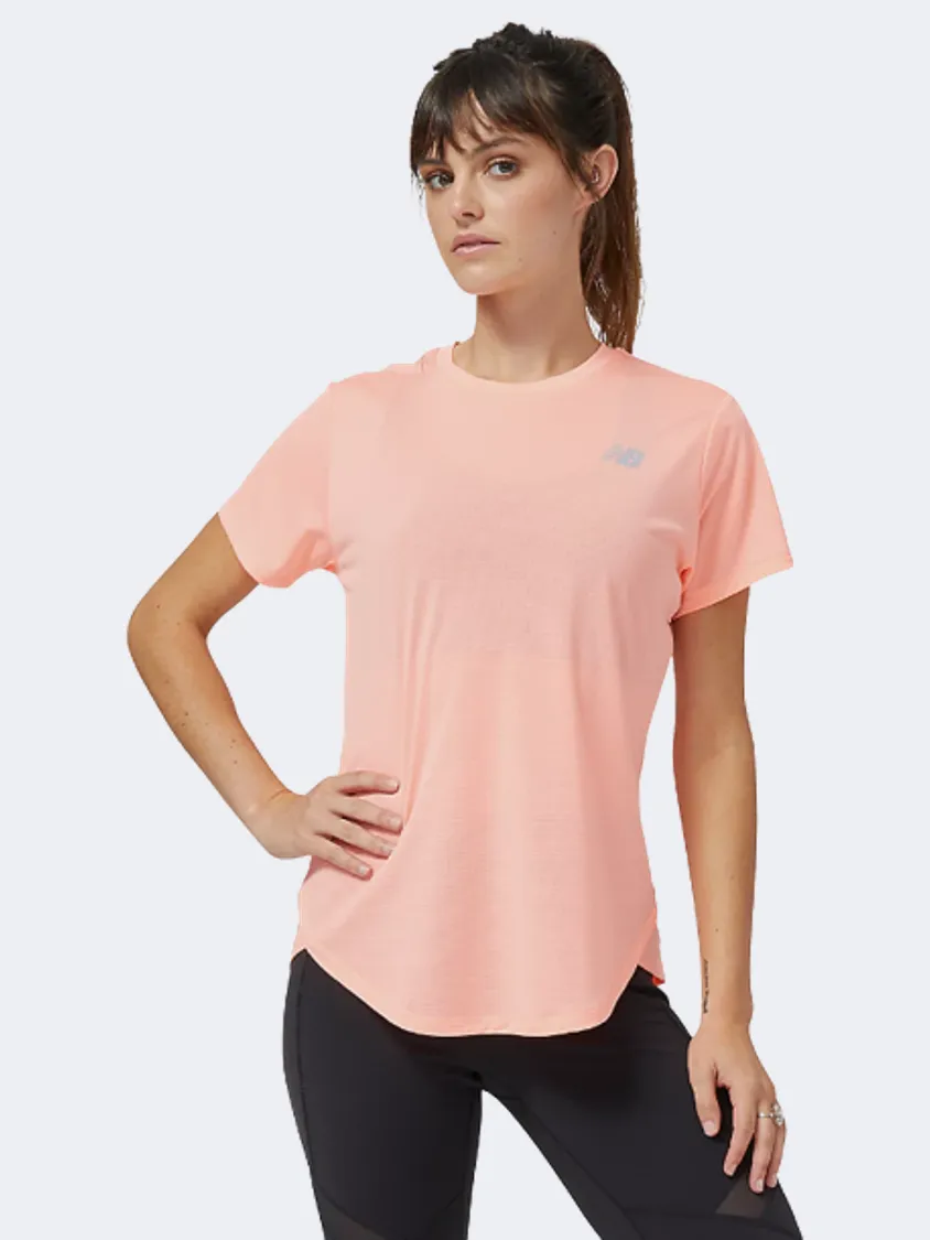 New Balance Accelerate Women Training T-Shirt  Grapefruit