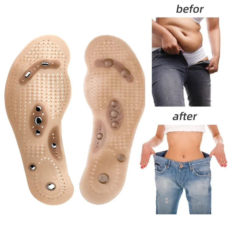 New Health Magnetic Therapy Massage Insoles for Men Women Weight Loss Promote Blood Circulation Foot Magnet Health Care Shoe Pad