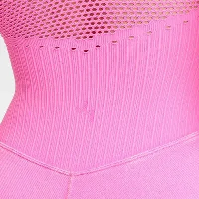 New - Women's Seamless Short Active Bodysuit - JoyLab Pink XL