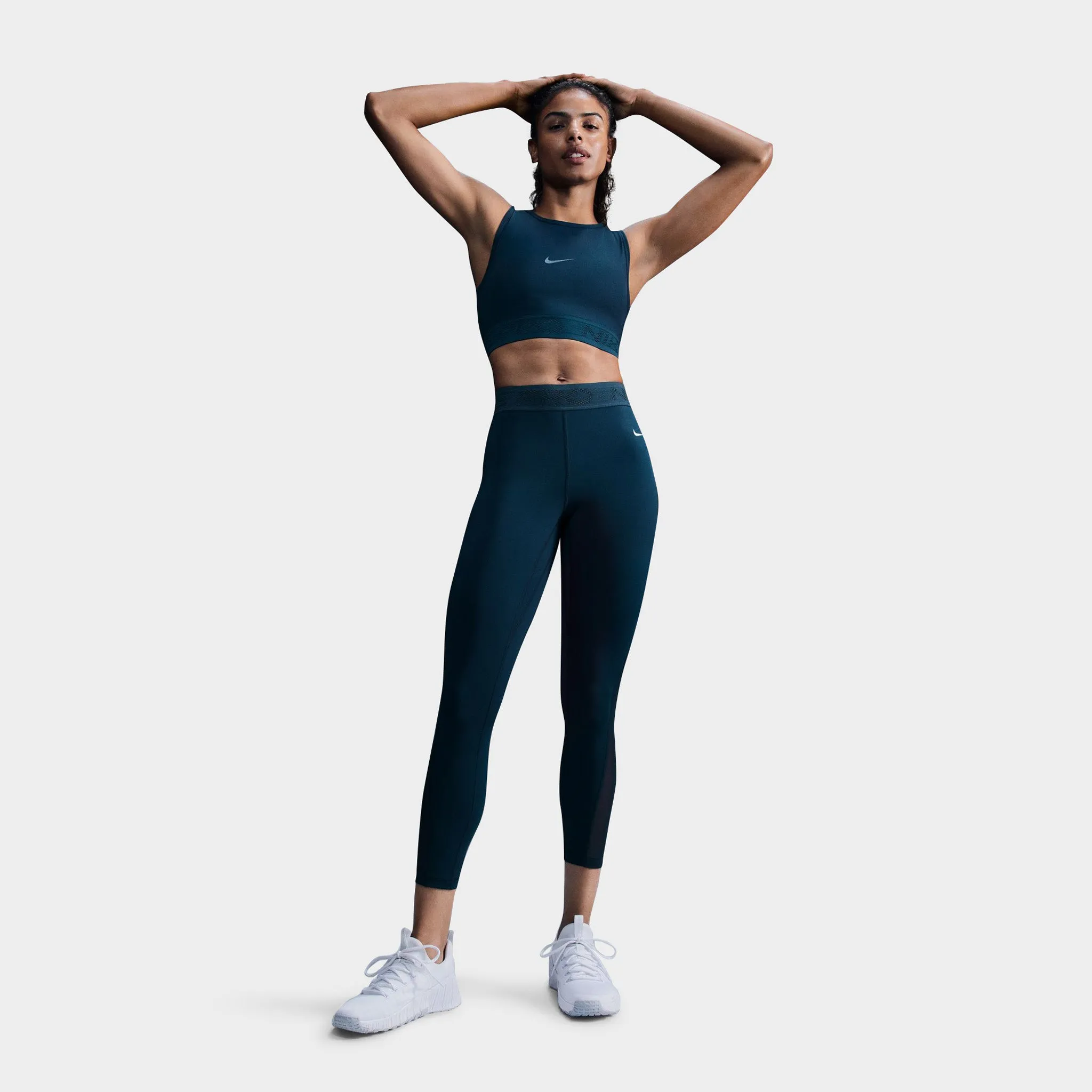 Nike Pro Women's Mesh Tank Top Armory Navy / White