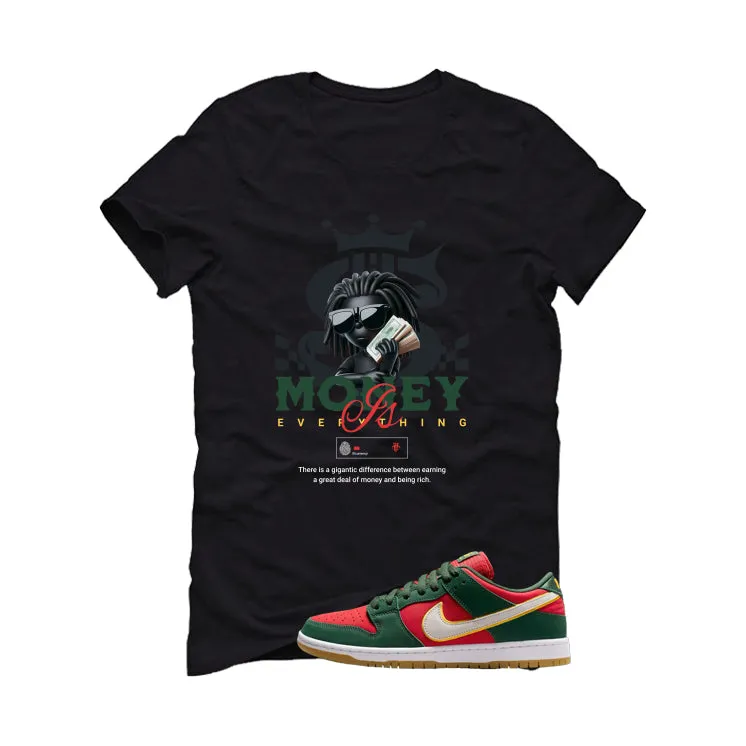 Nike SB Dunk Low PRM Seattle Supersonics Black T-Shirt (Money Is Everything)| illcurrency