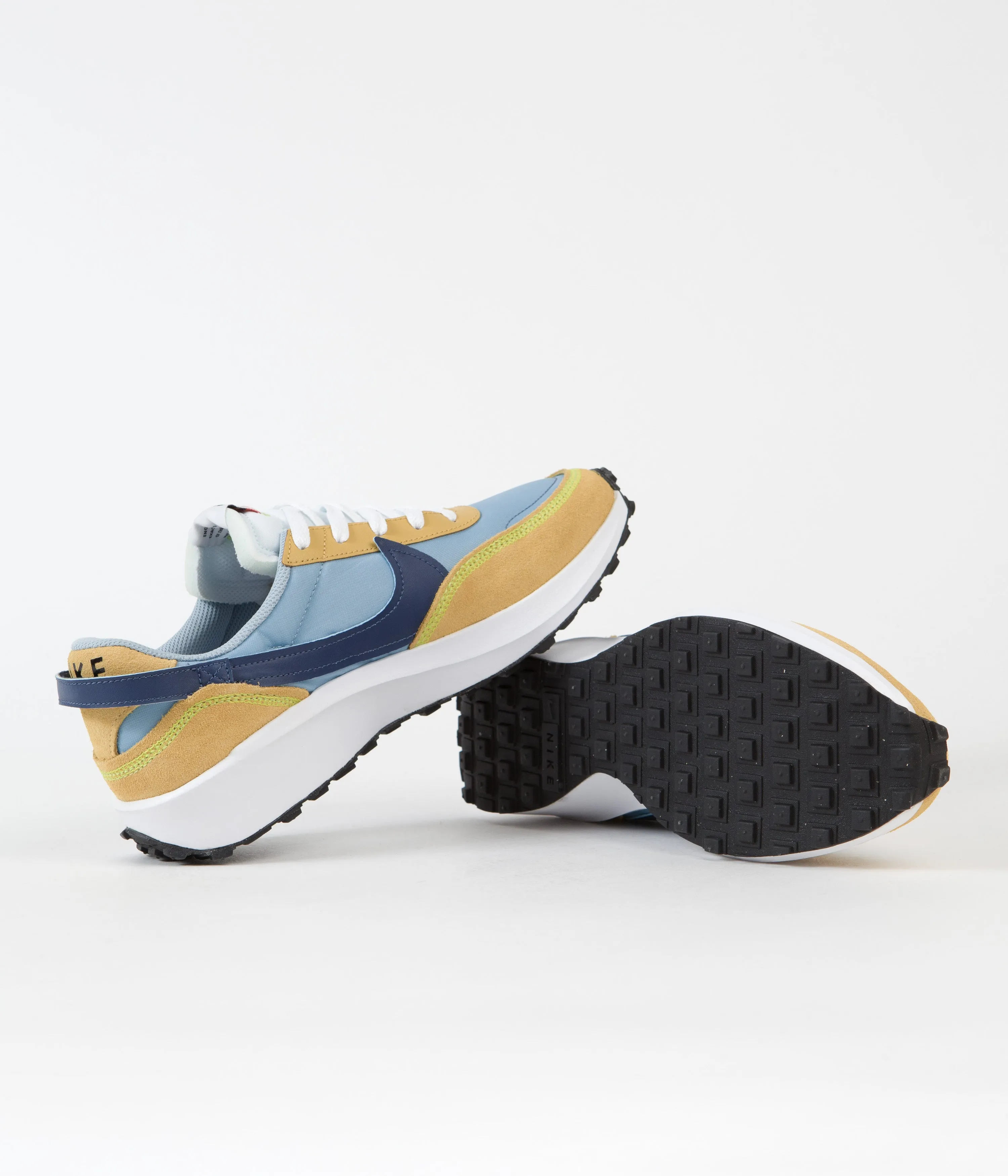 Nike Waffle Debut Shoes - Boarder Blue / Mystic Navy - Sanded Gold