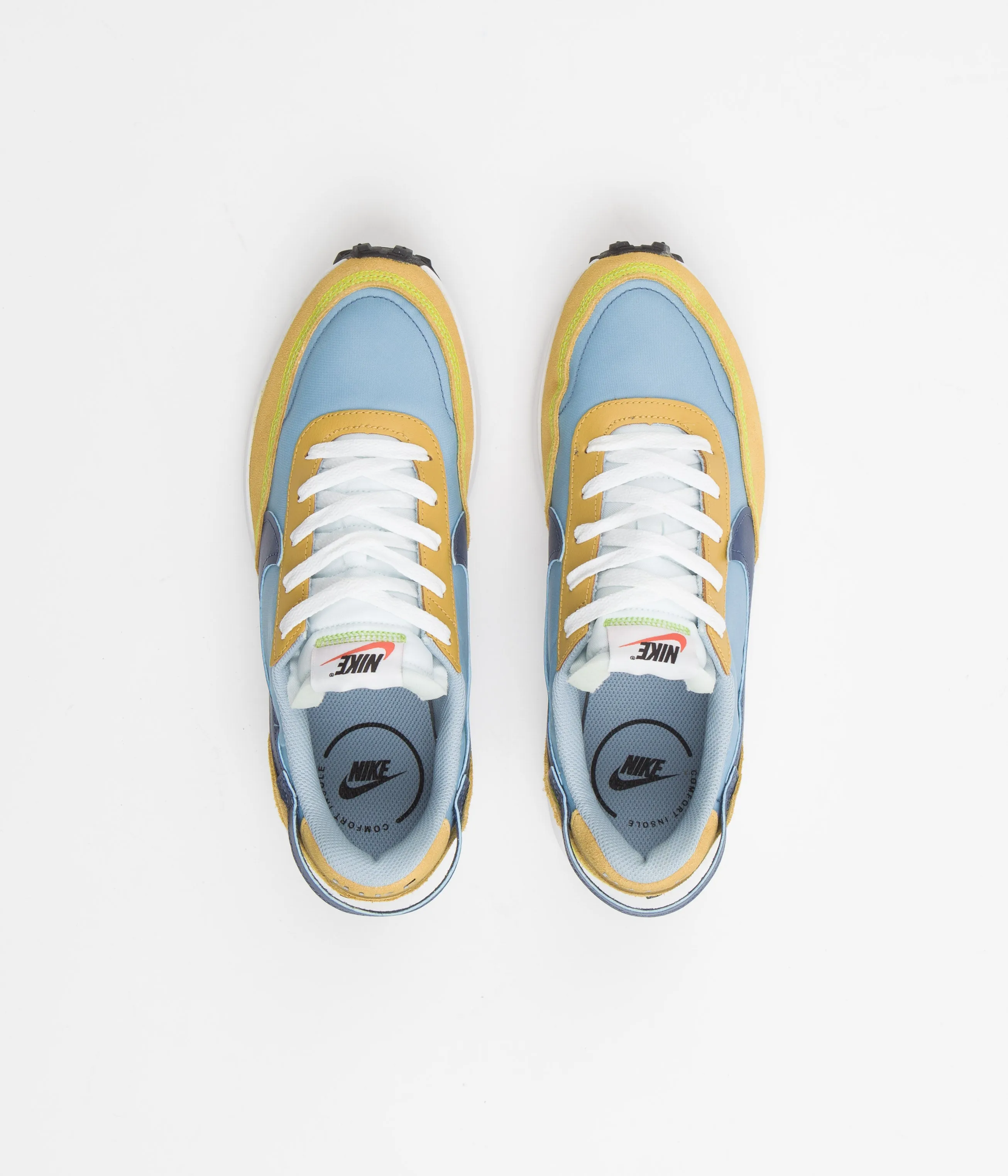 Nike Waffle Debut Shoes - Boarder Blue / Mystic Navy - Sanded Gold