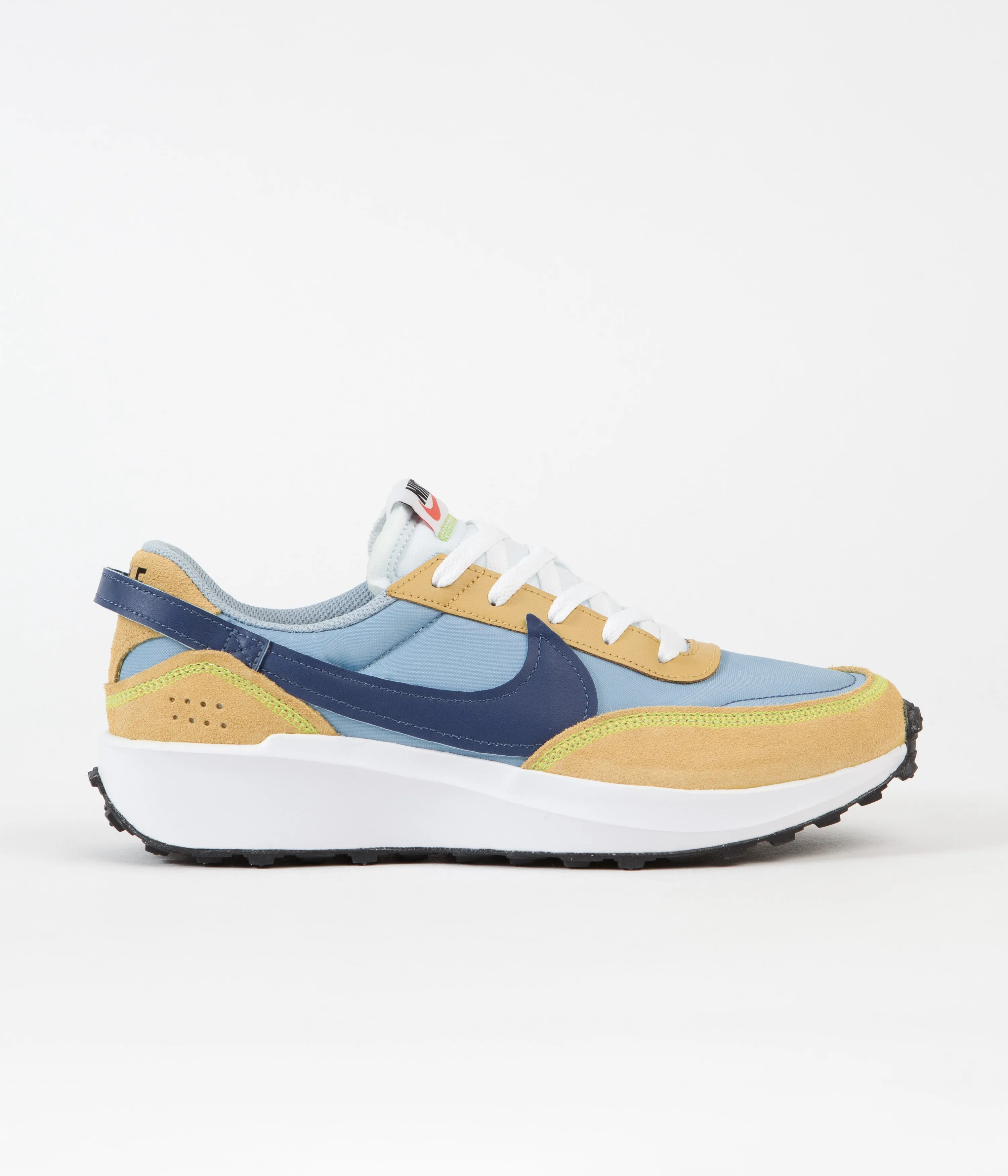 Nike Waffle Debut Shoes - Boarder Blue / Mystic Navy - Sanded Gold