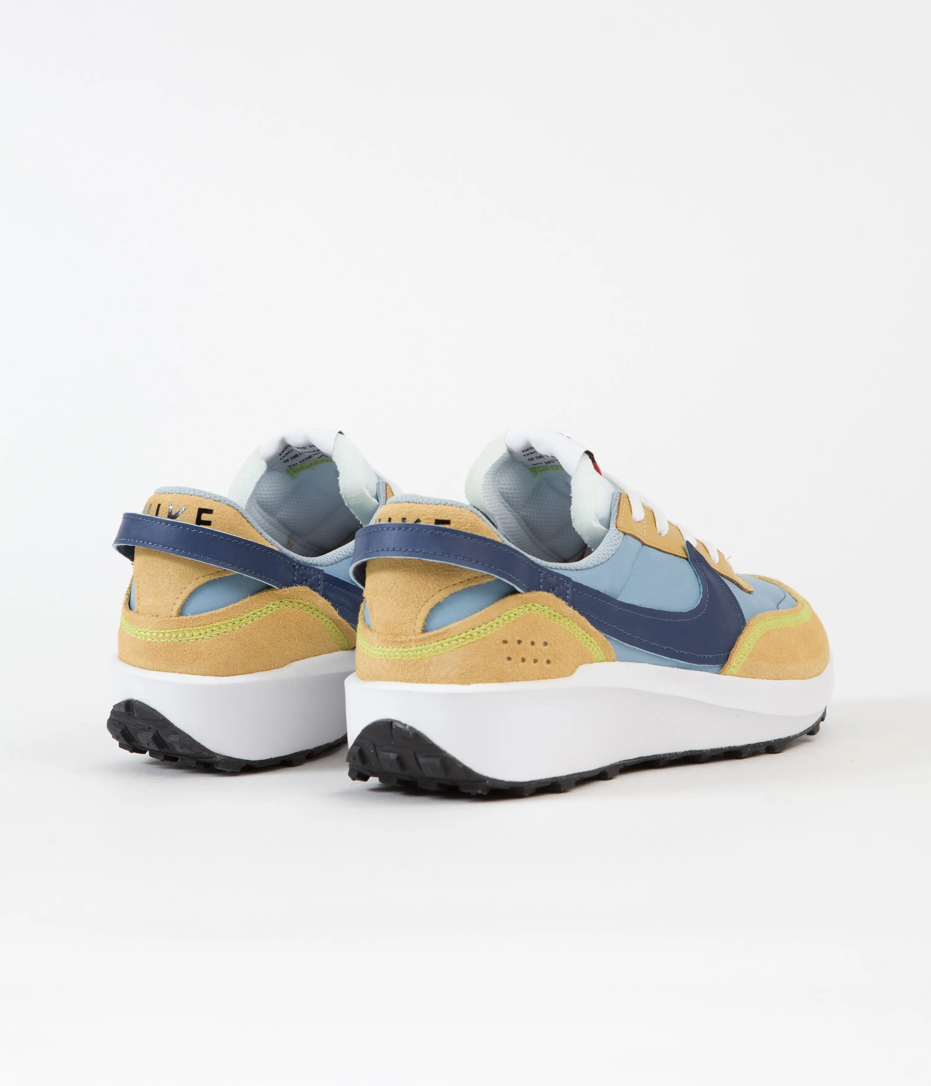 Nike Waffle Debut Shoes - Boarder Blue / Mystic Navy - Sanded Gold