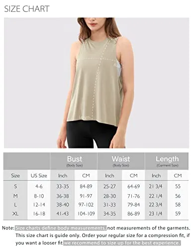 ODODOS 3-Pack Loose Tank Tops for Women Sleeveless Casual Athletic Workout Yoga Shirts, Black, White, Heather Grey, X-Large