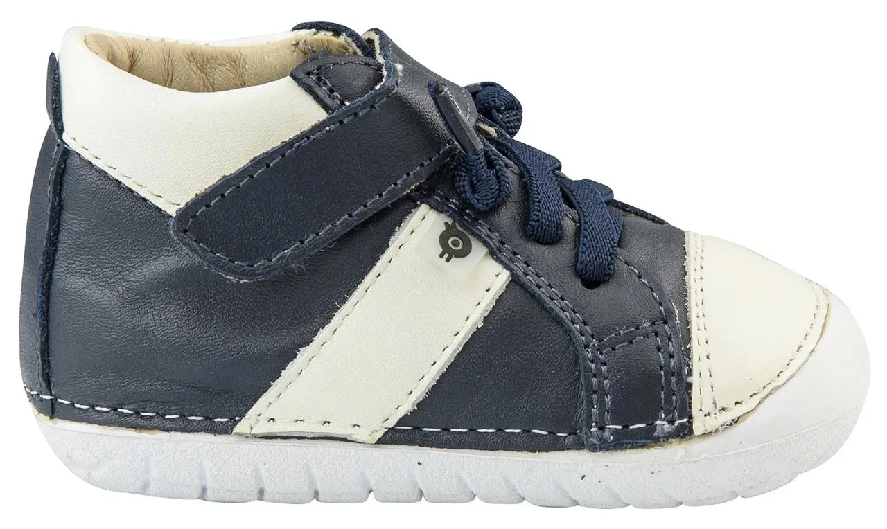 Old Soles Earth Pave Boy's Sneaker Tennis Shoes, Navy/White