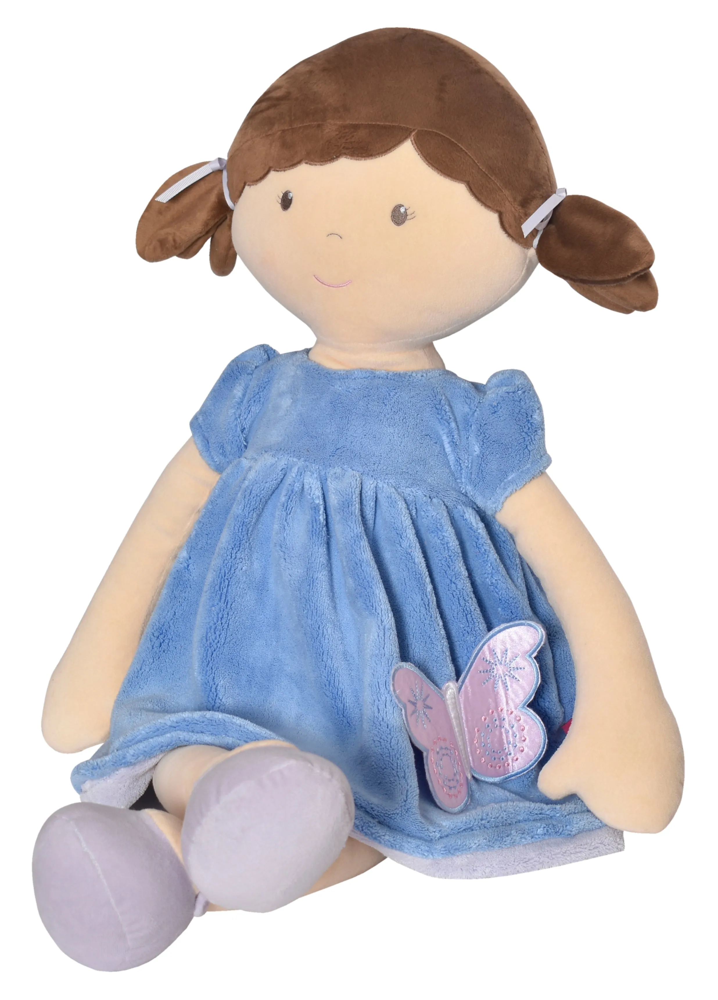 Pari X-large Doll with Brown Hair/Blue & Purple Dress